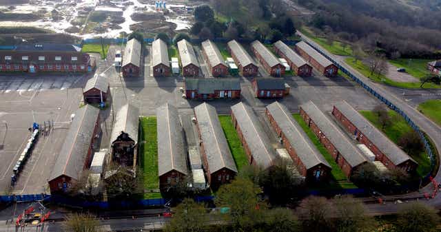 Napier Barracks in Kent, which is being used by the Government to house those seeking asylum in the UK (Gareth Fuller/PA)