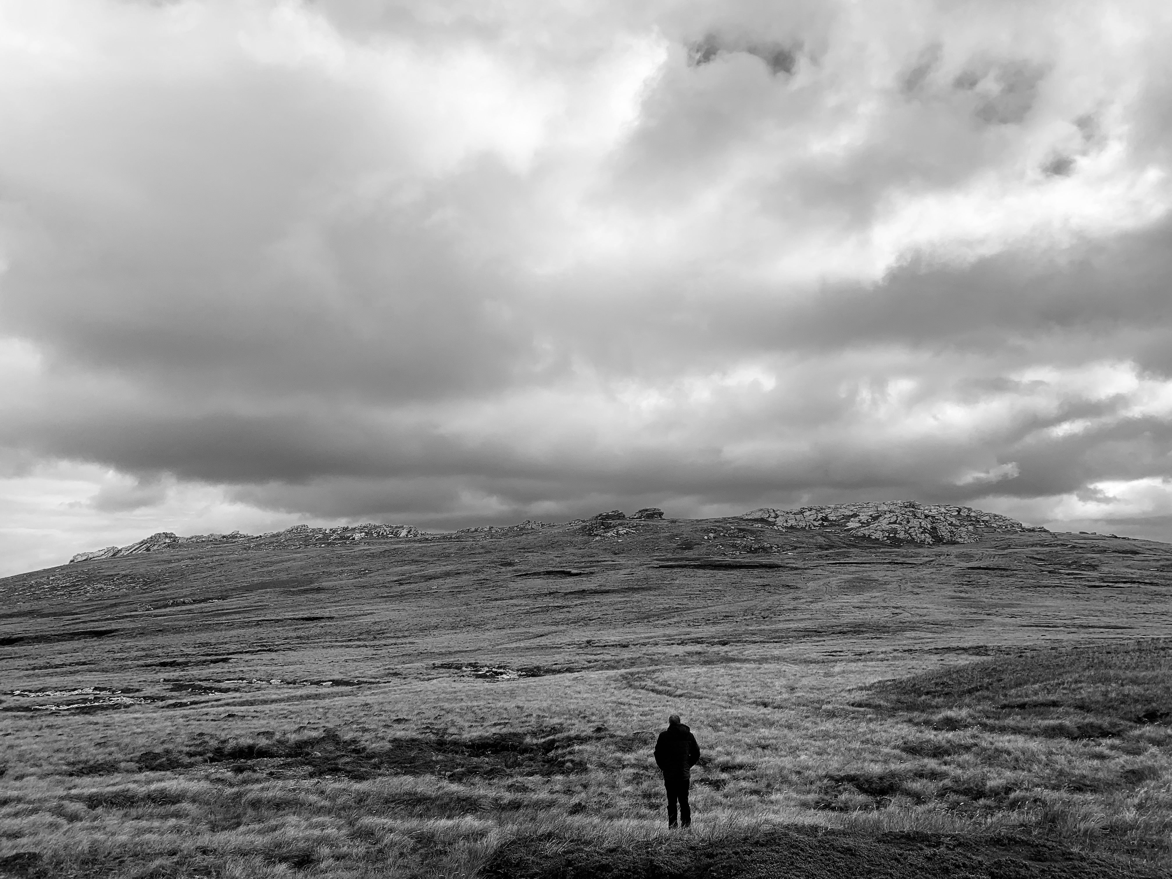 Veteran John at the Mount Tumbledown battlefield site. (Falklands War Mapping Project/PA)