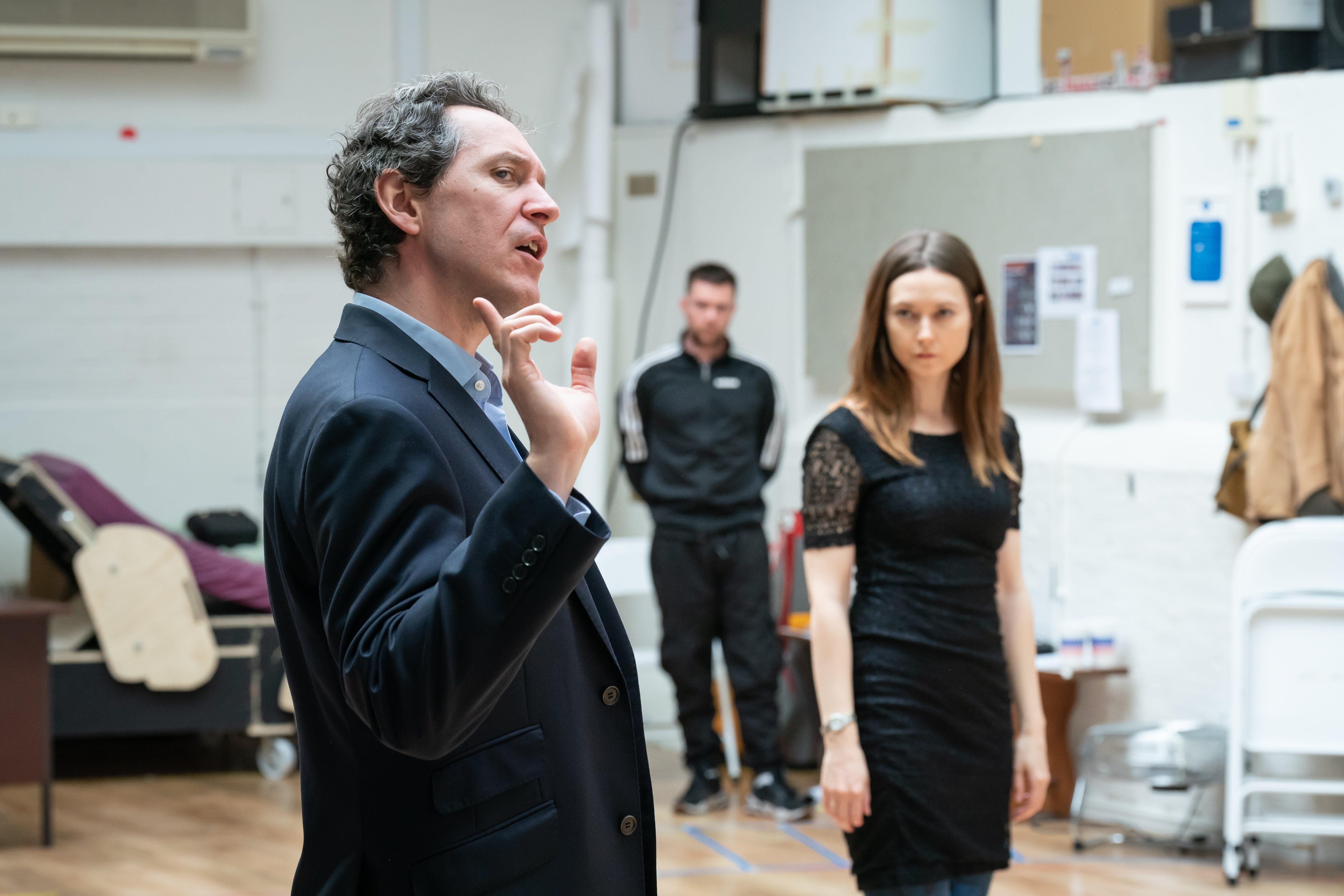 With Bertie Carvel in rehearsals