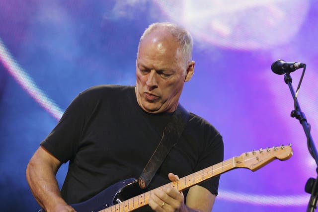 <p>Dave Gilmour of the band Pink Floyd</p>