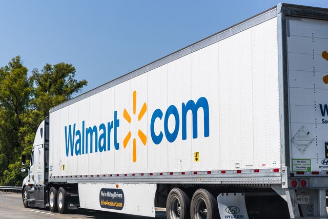 <p>A Walmart truck</p>