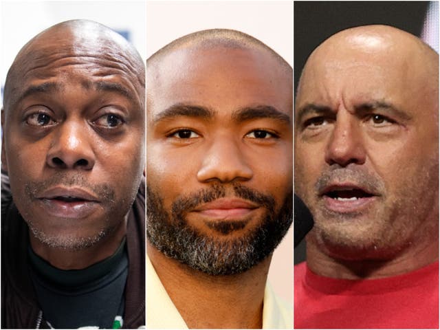 Dave Chappelle, Donald Glover y Joe Rogan