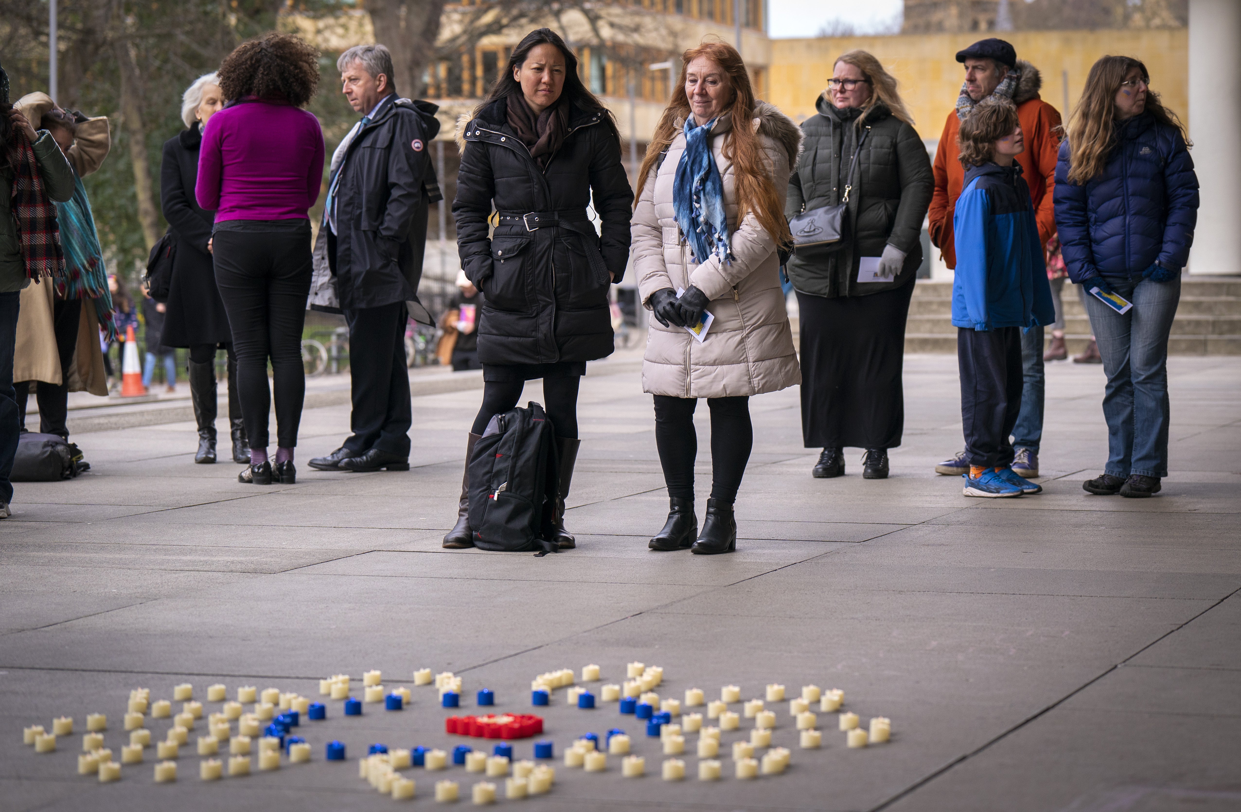 A Ukrainian woman told a vigil that she didn’t want her homeland to be forgotten about as the war raged on, and urged people to keep supporting the besieged country (PA)