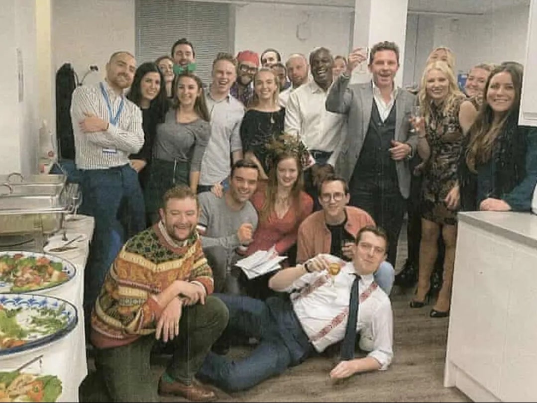 A leaked group photograph of Shaun Bailey’s party attendees shows Ben Mallet front and centre