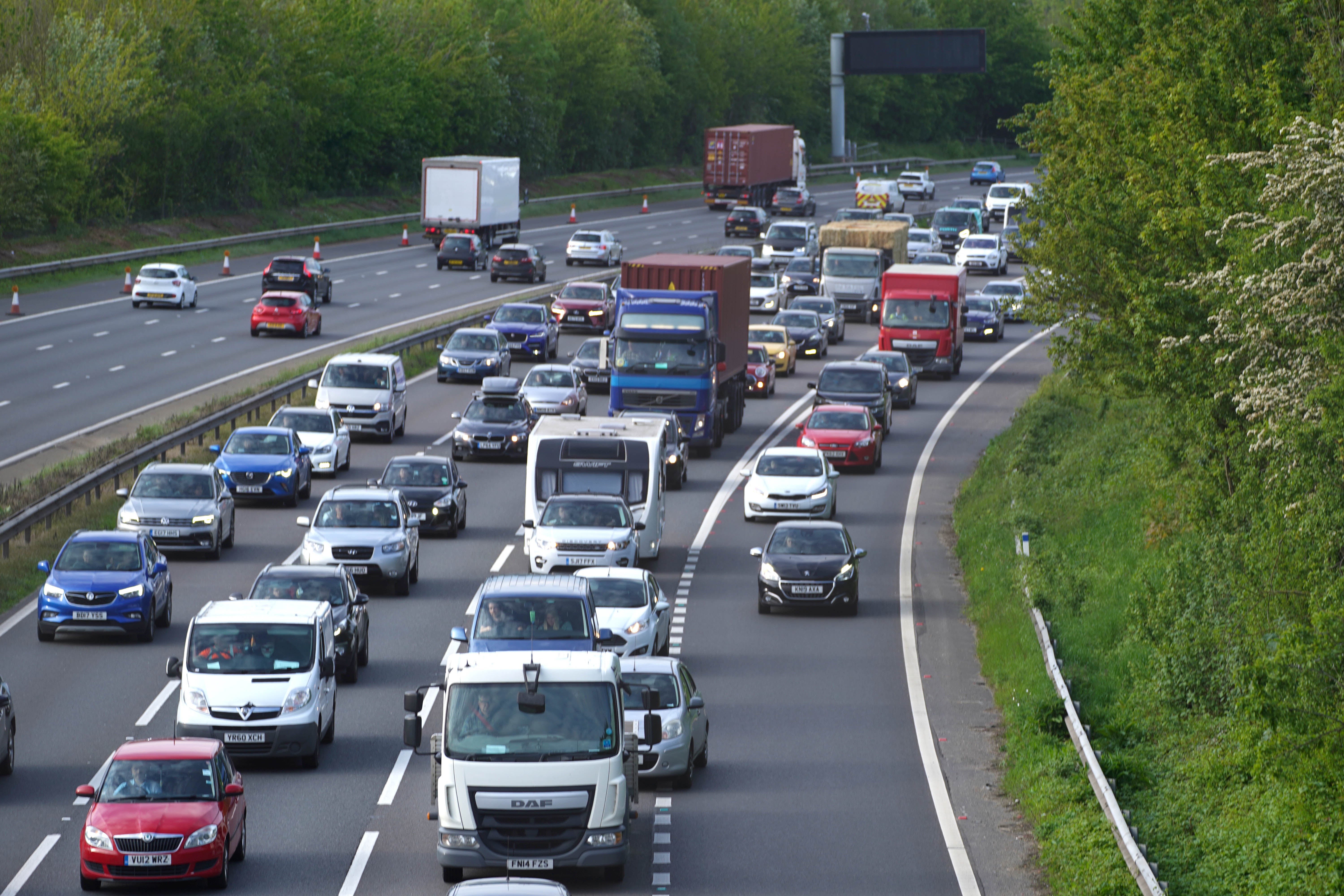 Drivers are being warned to expect long delays next weekend as millions of people embark on an Easter getaway (Steve Parsons/PA)