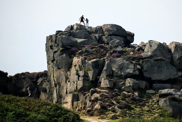 A rock formation on Ilkley moor in Yorkshire (Danny Lawson/PA)