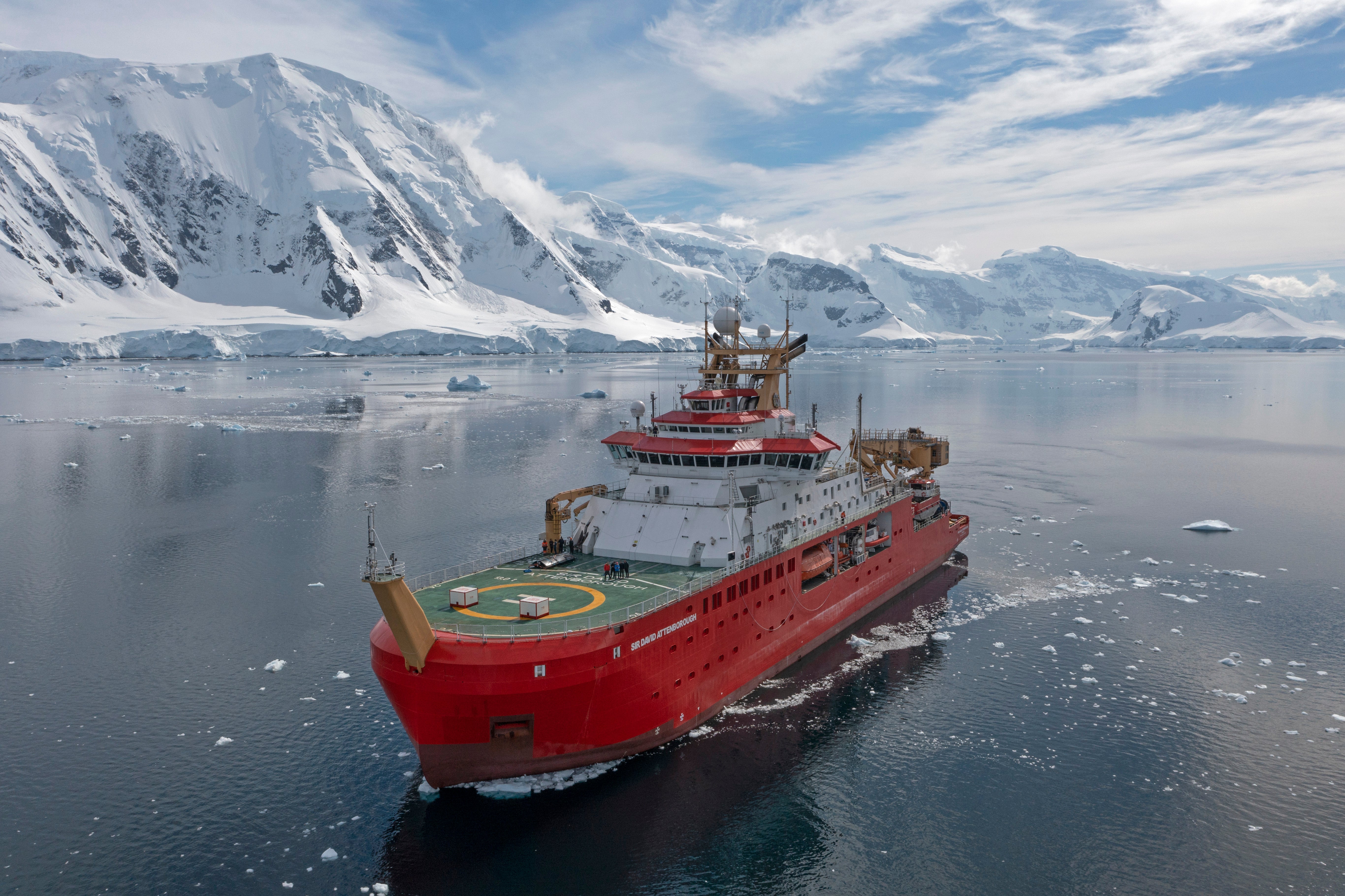 The vessel in the Neumayer Channel, Antarctica (Jenna Plank/BAS/PA)