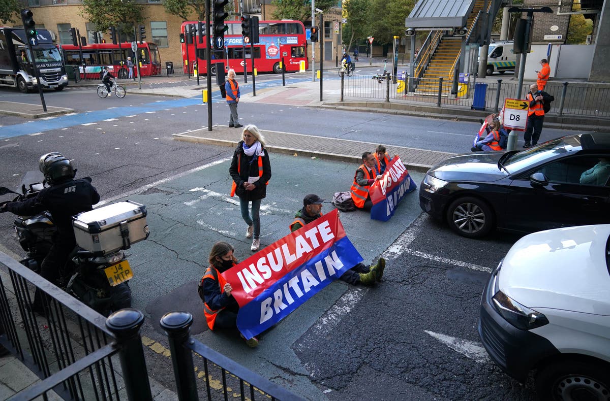 Insulate Britain protester says ‘sorry love’ to mother banned from driving for nudging demonstrator with car