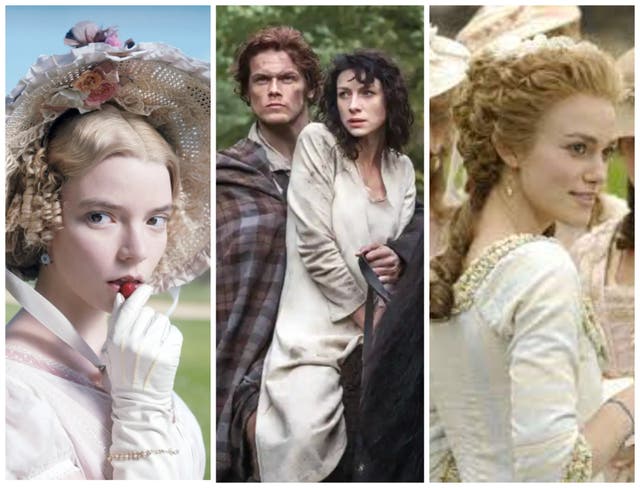 L–R: Emma, Outlander y The Duchess son excelentes relojes una vez que hayas terminado Bridgerton