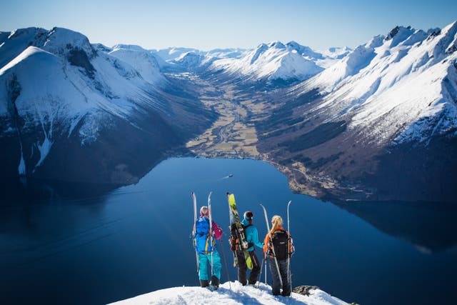 <p>Fjord skiing in the Sunnmore Alps, Norway </p>