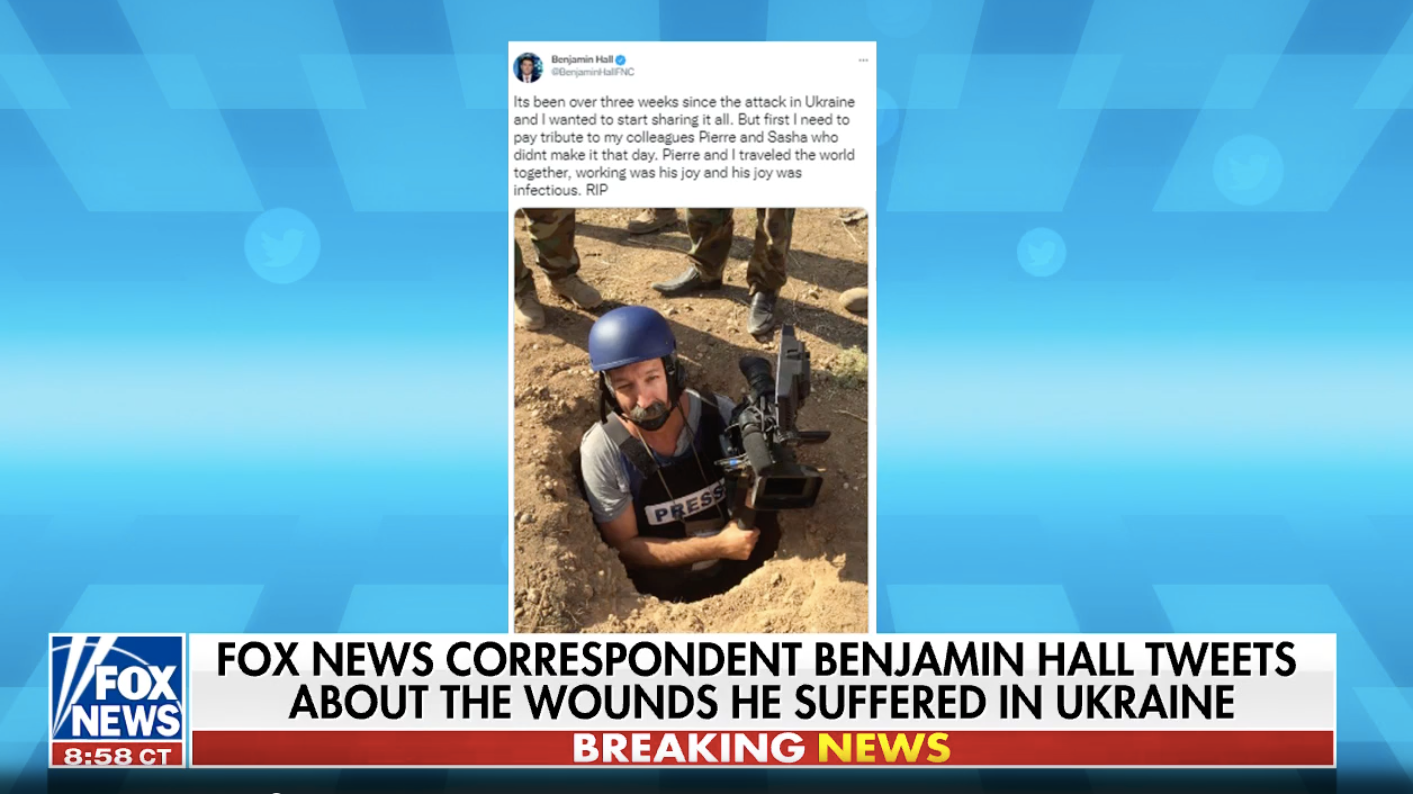 Fox News journalist shared his first updates since getting shelled in an attack while reporting in Kyiv, Ukraine.