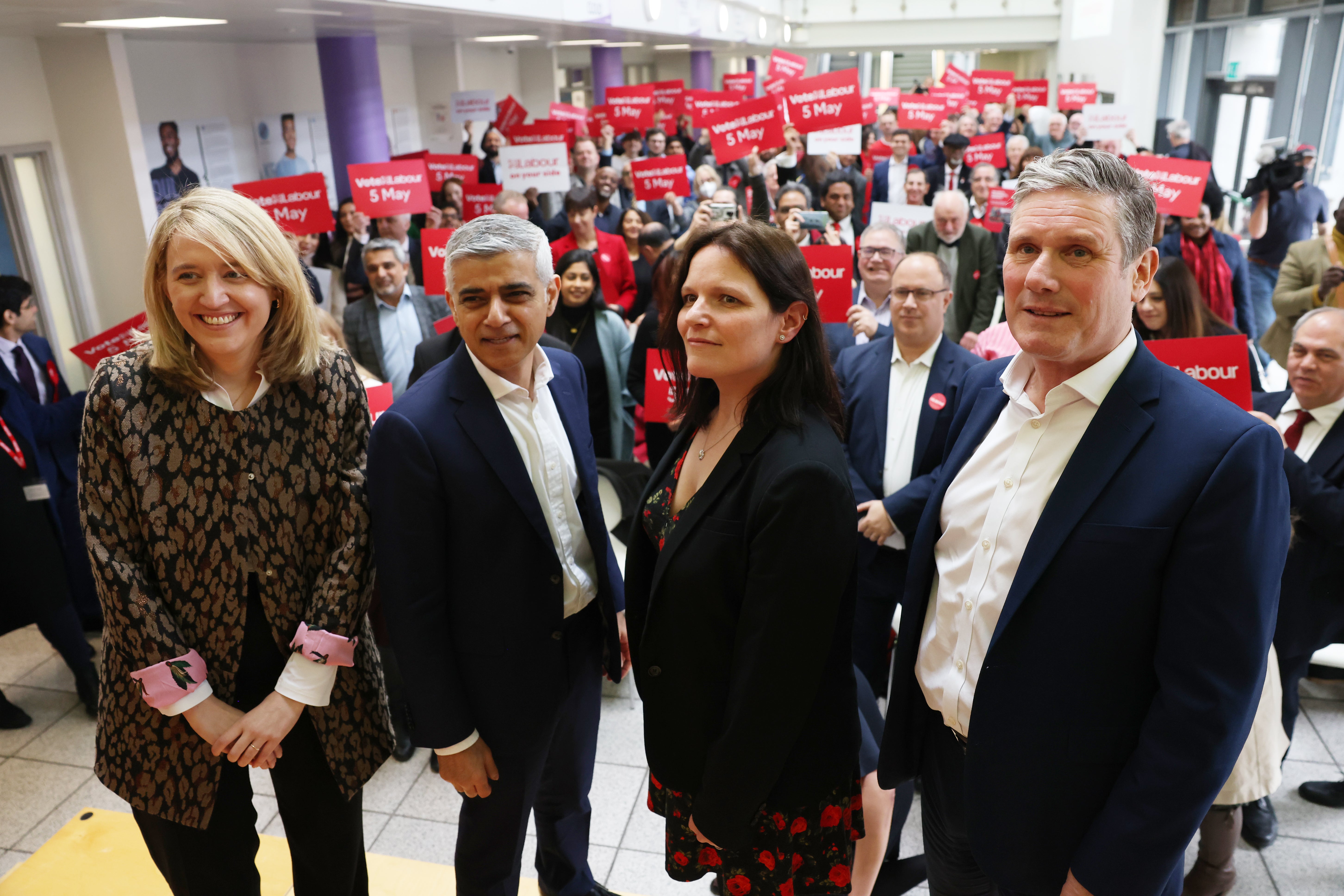 Sir Keir Starmer visits Barnet South Gate College during the launch of Labour’s local election campaign