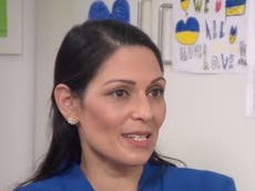 Priti Patel apologises over ‘frustrating’ time taken to grant visas to Ukrainian refugees