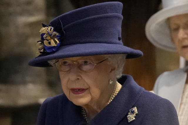 The Queen attends a Service of Thanksgiving at Westminster Abbey in London to mark the Centenary of the Royal British Legion (Frank Augstein/PA)