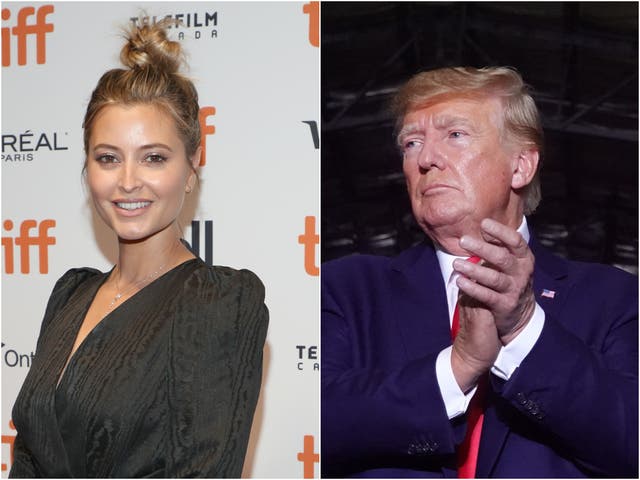 <p>Holly Valance and Donald Trump</p>