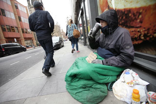 The Government has proposed possibly retaining a £200 fine for begging as it consults on replacing the Vagrancy Act (Yui Mok/PA)