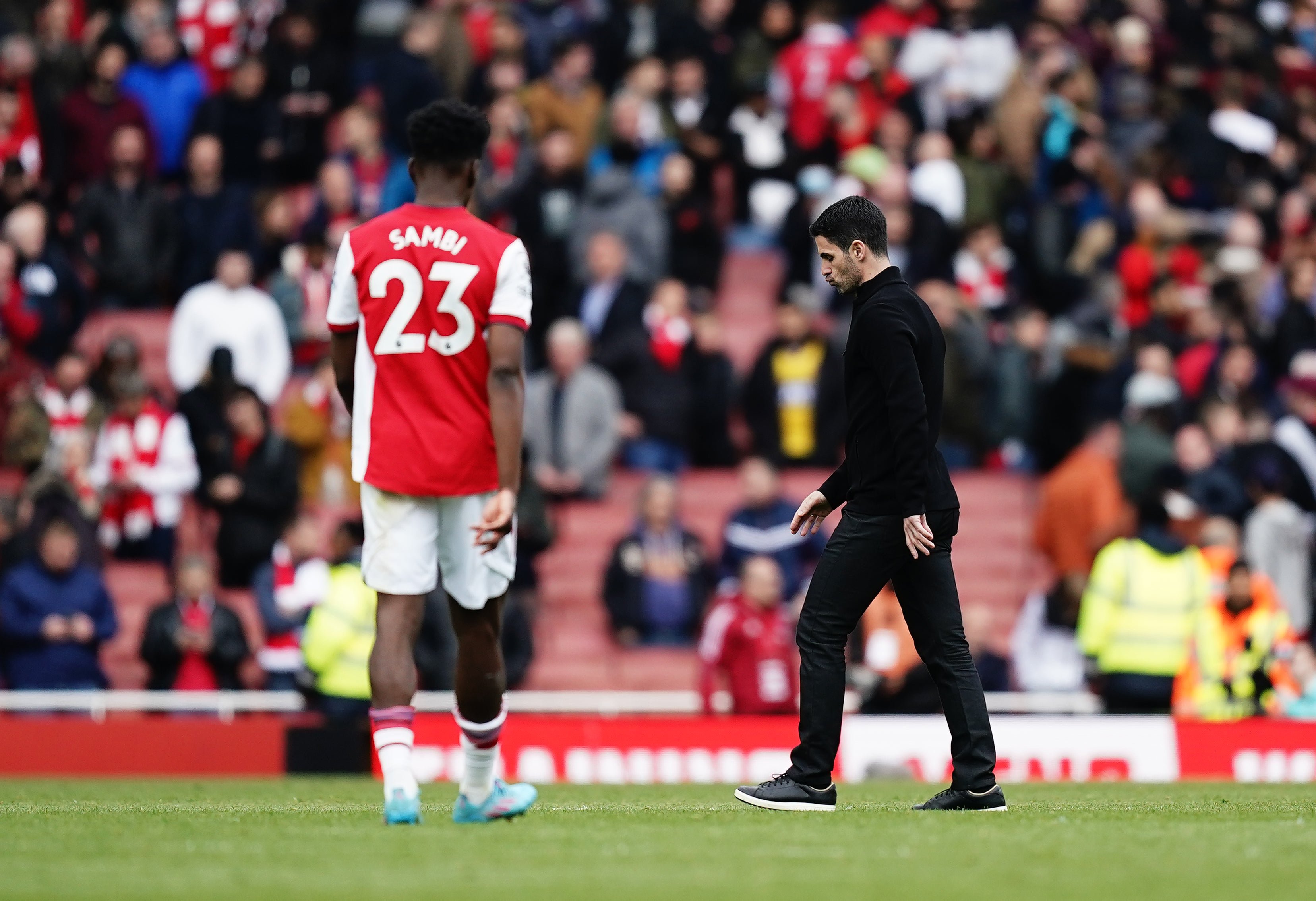 Mikel Arteta and Arsenal had a frustrating afternoon (Aaron Chown/PA)