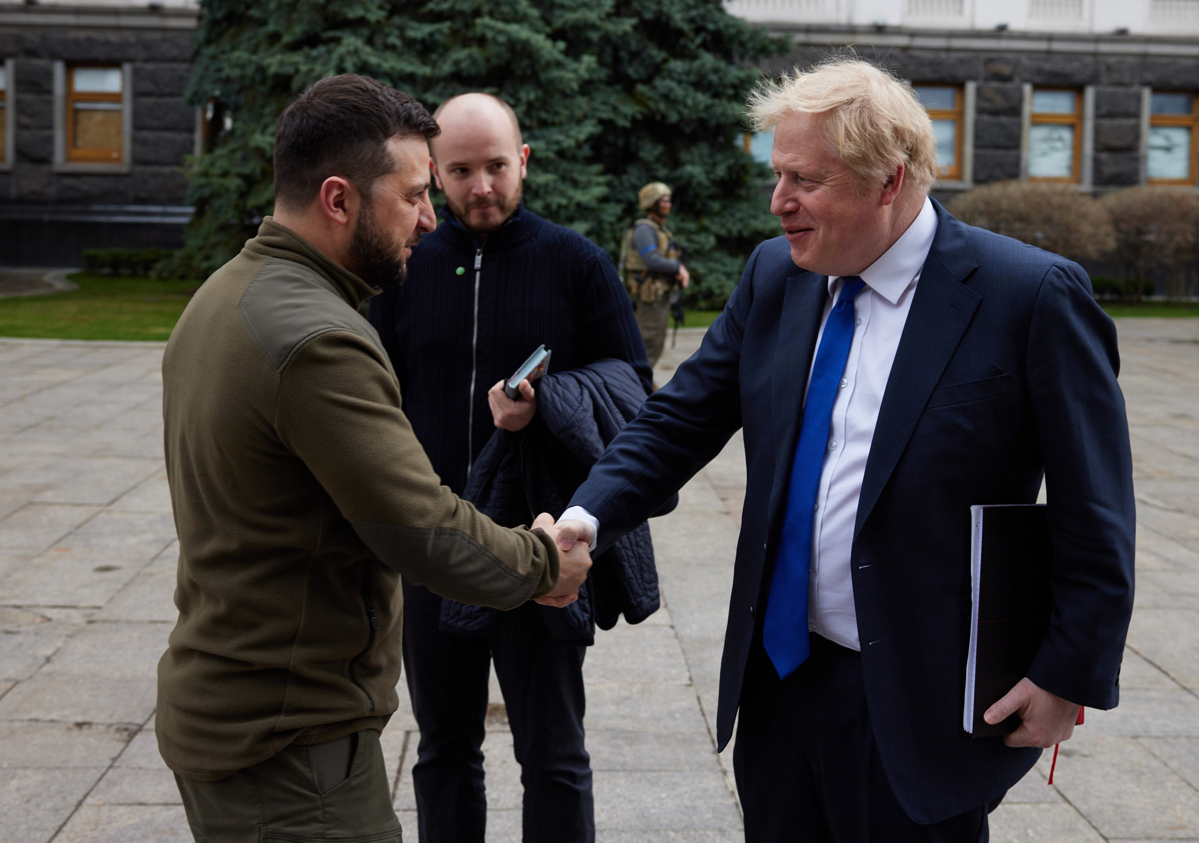 Boris Johnson meets Volodymyr Zelensky in Kyiv (Boris Johnson/Twitter/PA)