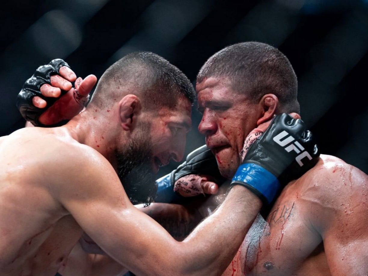 Gilbert Burns (right) last fought in April, narrowly losing on points to Khamzat Chimaev