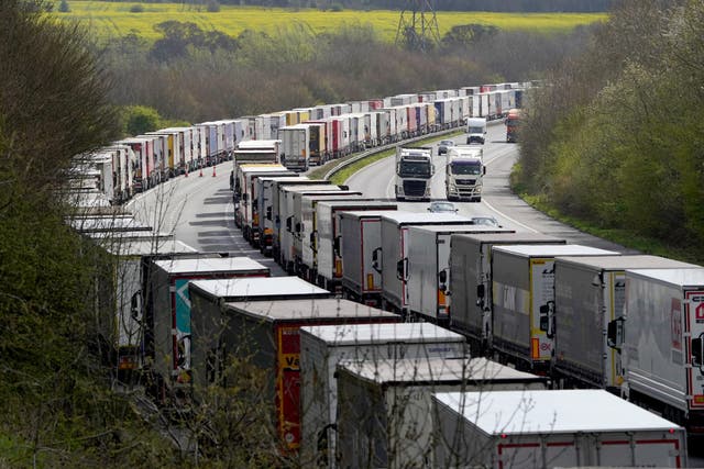 Long freight delays at the Port of Dover is causing meat and other perishable products to go bad (Gareth Fuller/PA)