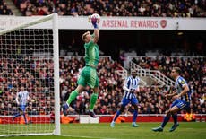 Aaron Ramsdale admits faltering Arsenal ‘not good enough’ in Brighton defeat