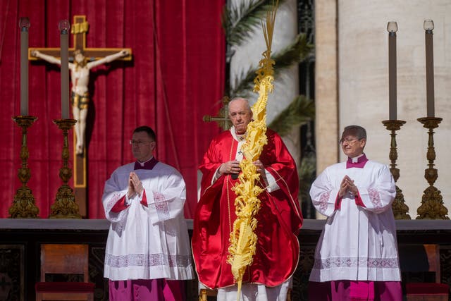 <p>Vatican Pope Palm Sunday</p>