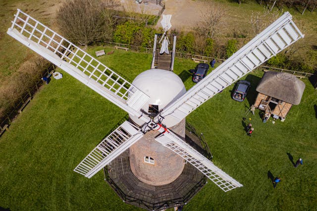 Wilton Windmill is a traditional tower design with fantail (Ben Birchall/PA)