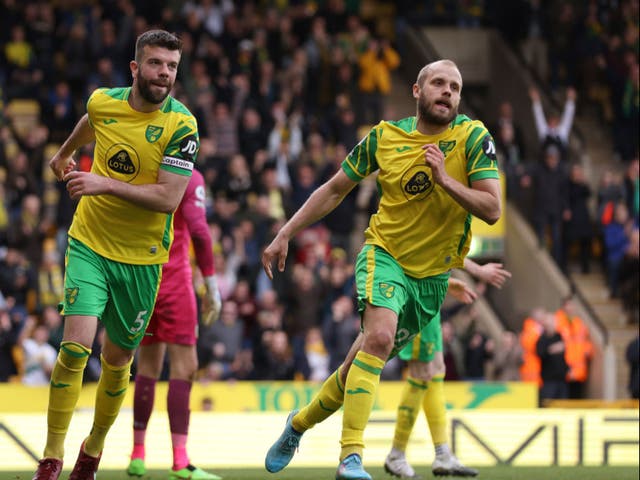 <p>Teemu Pukki sealed the 2-0 win</p>