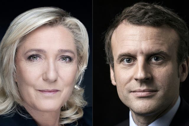 <p>Marine Le Pen y Emmanuel Macron se enfrentarán en una segunda vuelta de la elección presidencial en Franvia, según las proyecciones tras la primera vuelta </p>