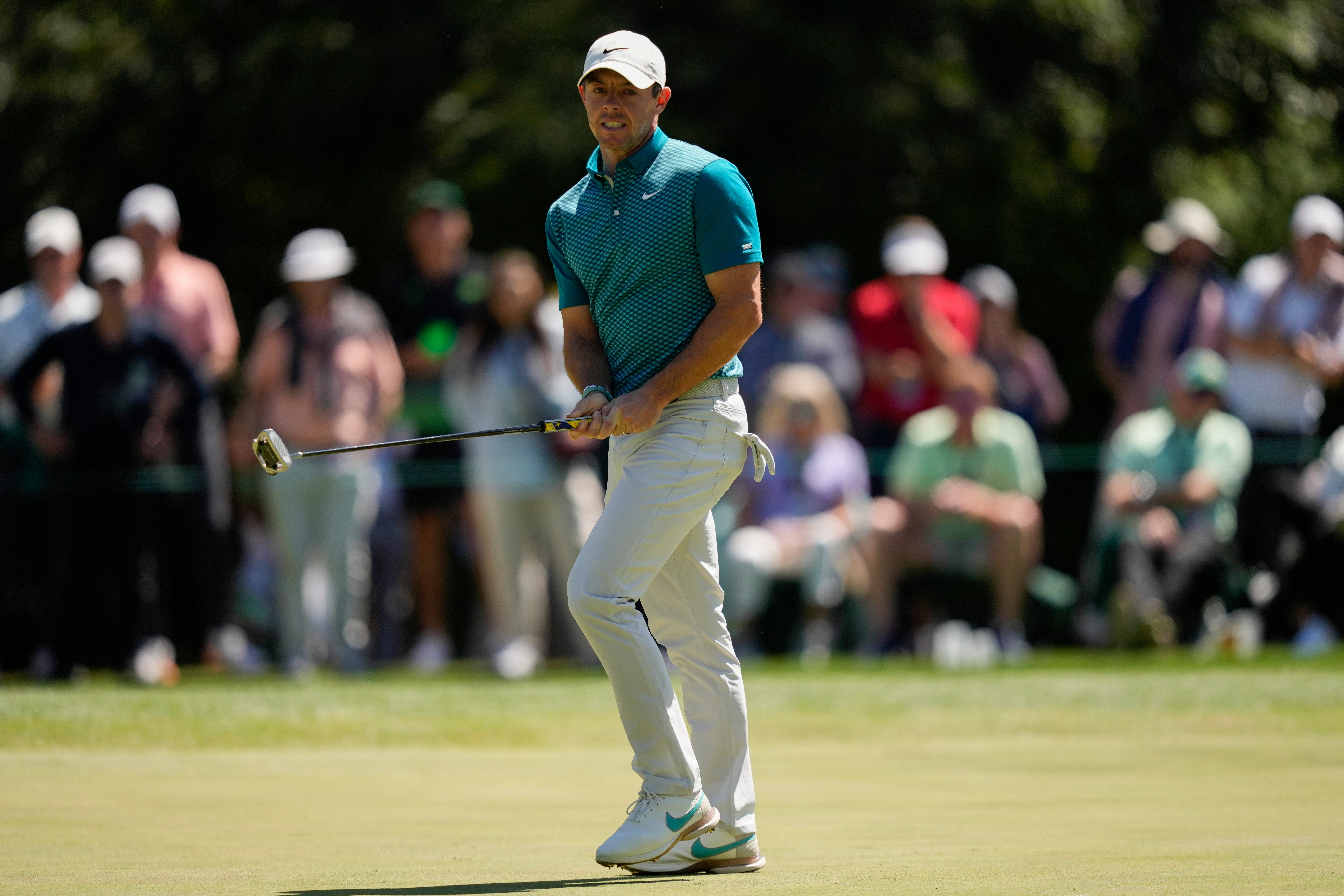 Rory McIlroy produced a brilliant eight-under-par final round to finish second at the Masters (Matt Slocum/AP)