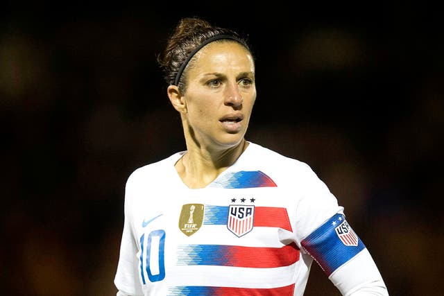 <p>Former United States international Carli Lloyd will play in Soccer Aid in London this summer</p>