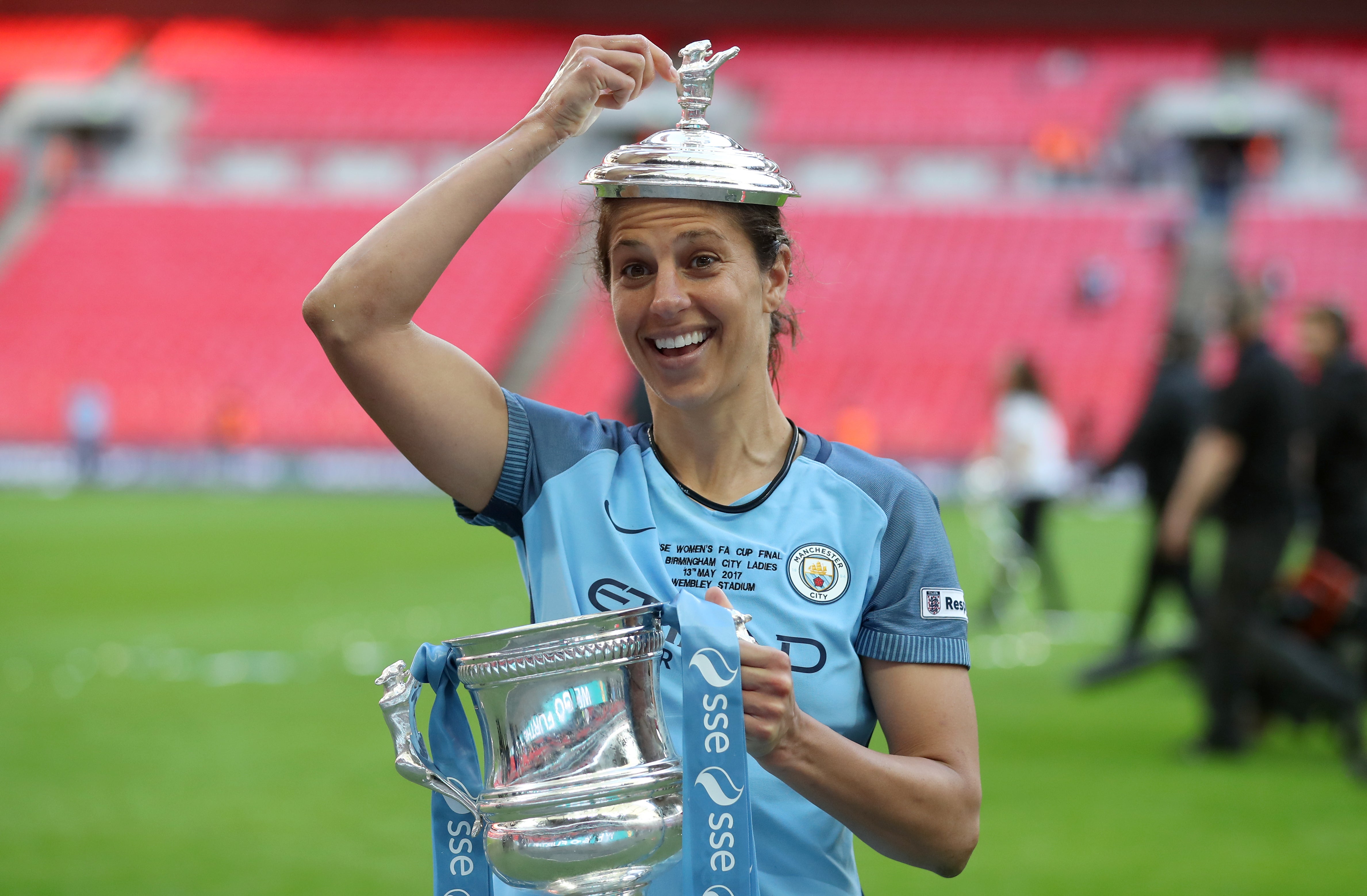 Lloyd won the FA Women’s Cup during her short stint with Manchester City (Adam Davy/PA)