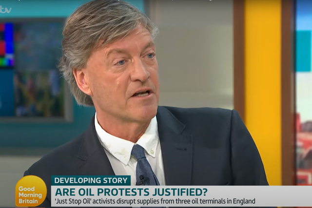<p>Richard Madeley interviews Just Stop Oil activist</p>