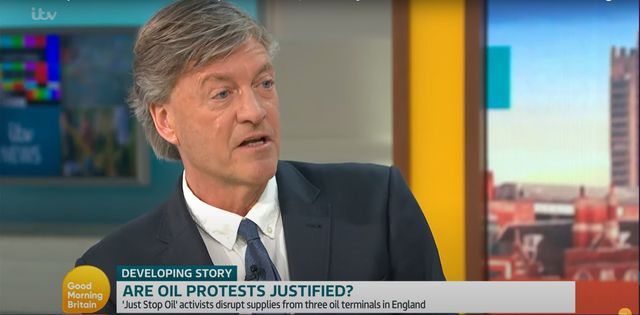 <p>Richard Madeley interviews Just Stop Oil activist</p>