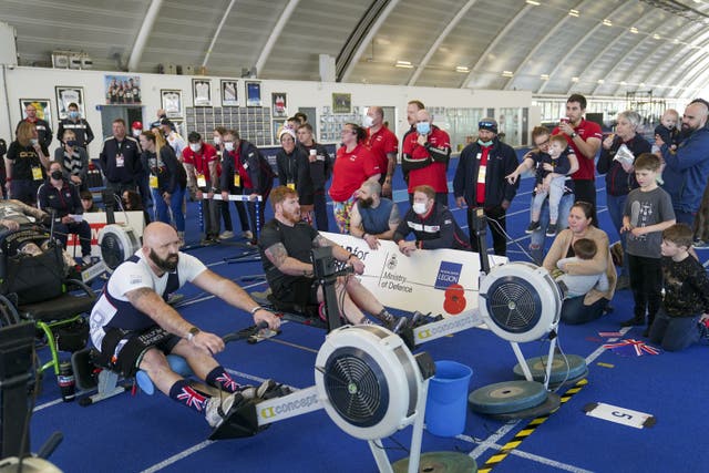 Team UK during a training session at Brunel University in Uxbridge, London, ahead of the Invictus Games (Steve Parsons/PA)