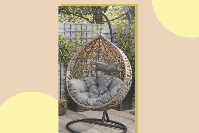 <p>The supermarket’s chair boasts a rattan, cocooning design</p>