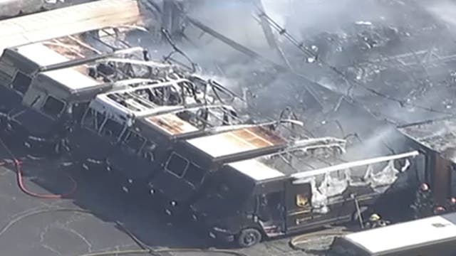 Ups Rack Fire Massive fire rips through California UPS facility as video shows huge ...