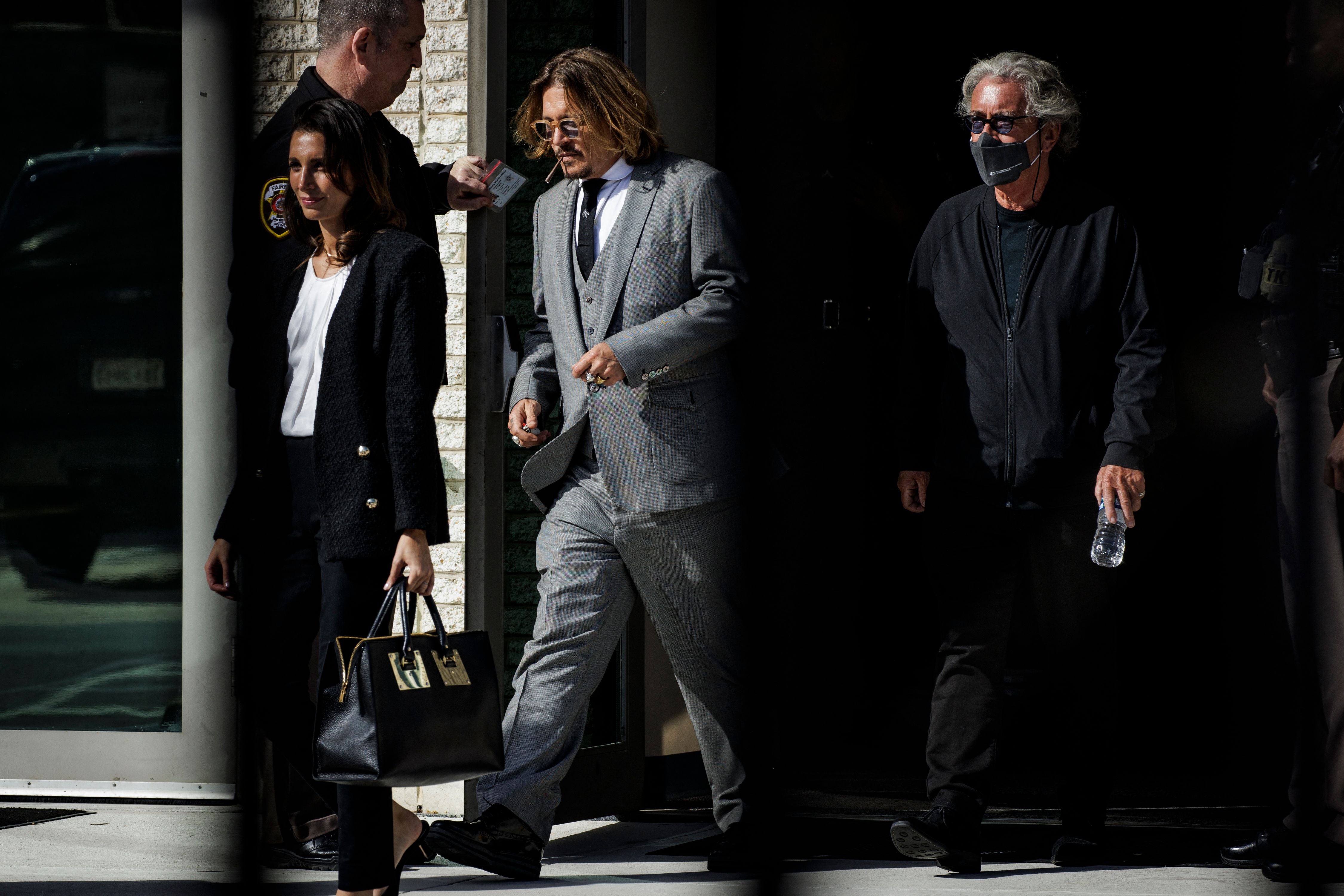 Johnny Depp leaves the Fairfax County Circuit Court in Fairfax, Virginia on 11 April 2022