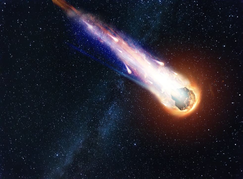 An artist’s conception of a meteor 