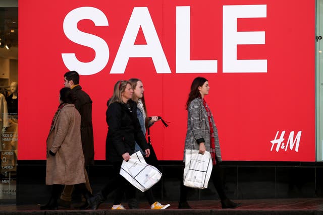 Retail sales growth slowed as customers held back on spending amid the cost of living crisis (Jane Barlow/PA)