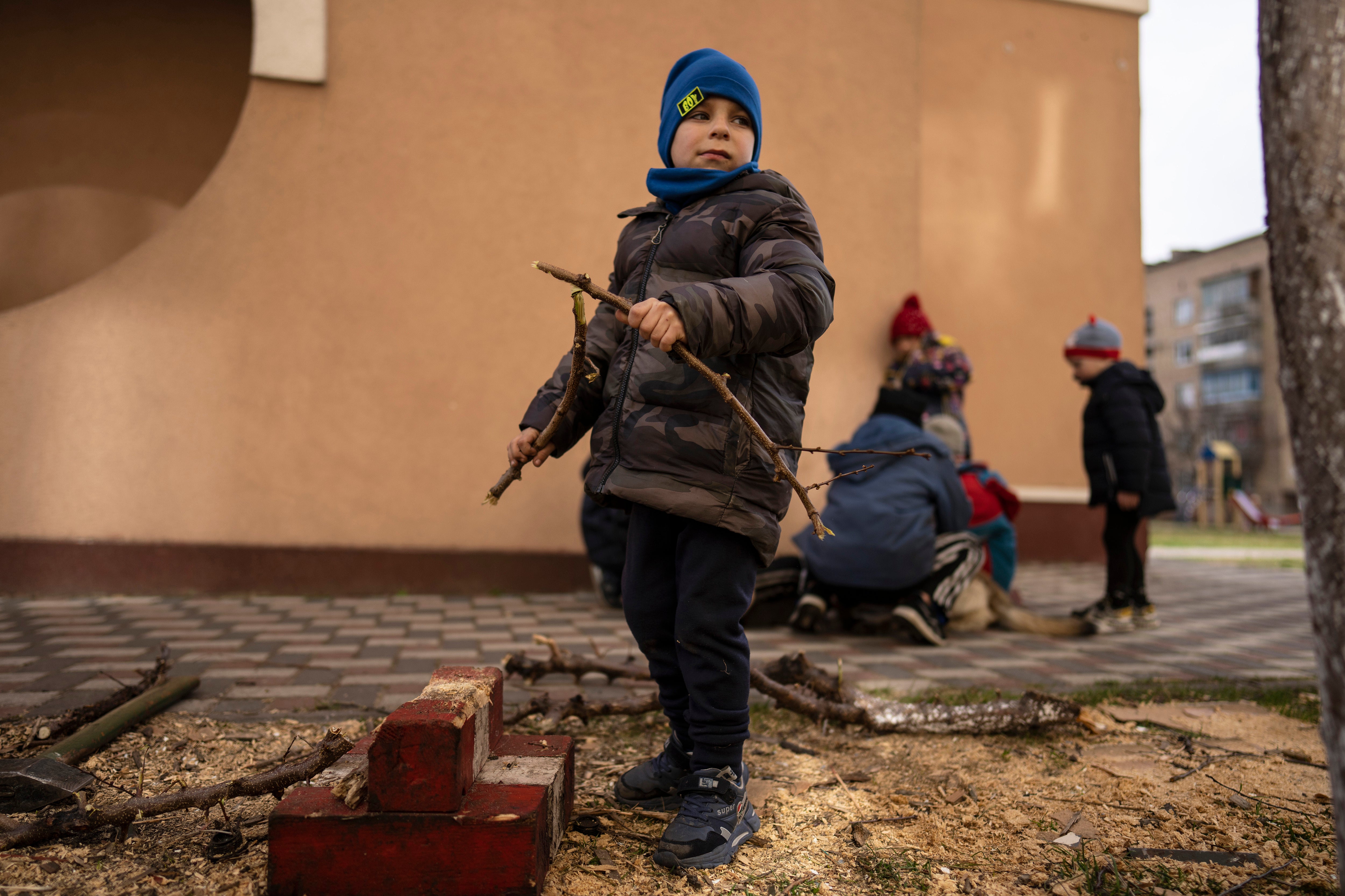 6-year-old Vlad's mother died last month when the family was forced to shelter in a basement during the occupation by the Russian army. The family still doesn't know what illness caused her death
