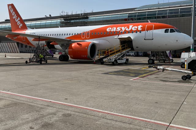 <p>Ready to go? easyJet Airbus A320 at Luton airport, where the airline is based</p>