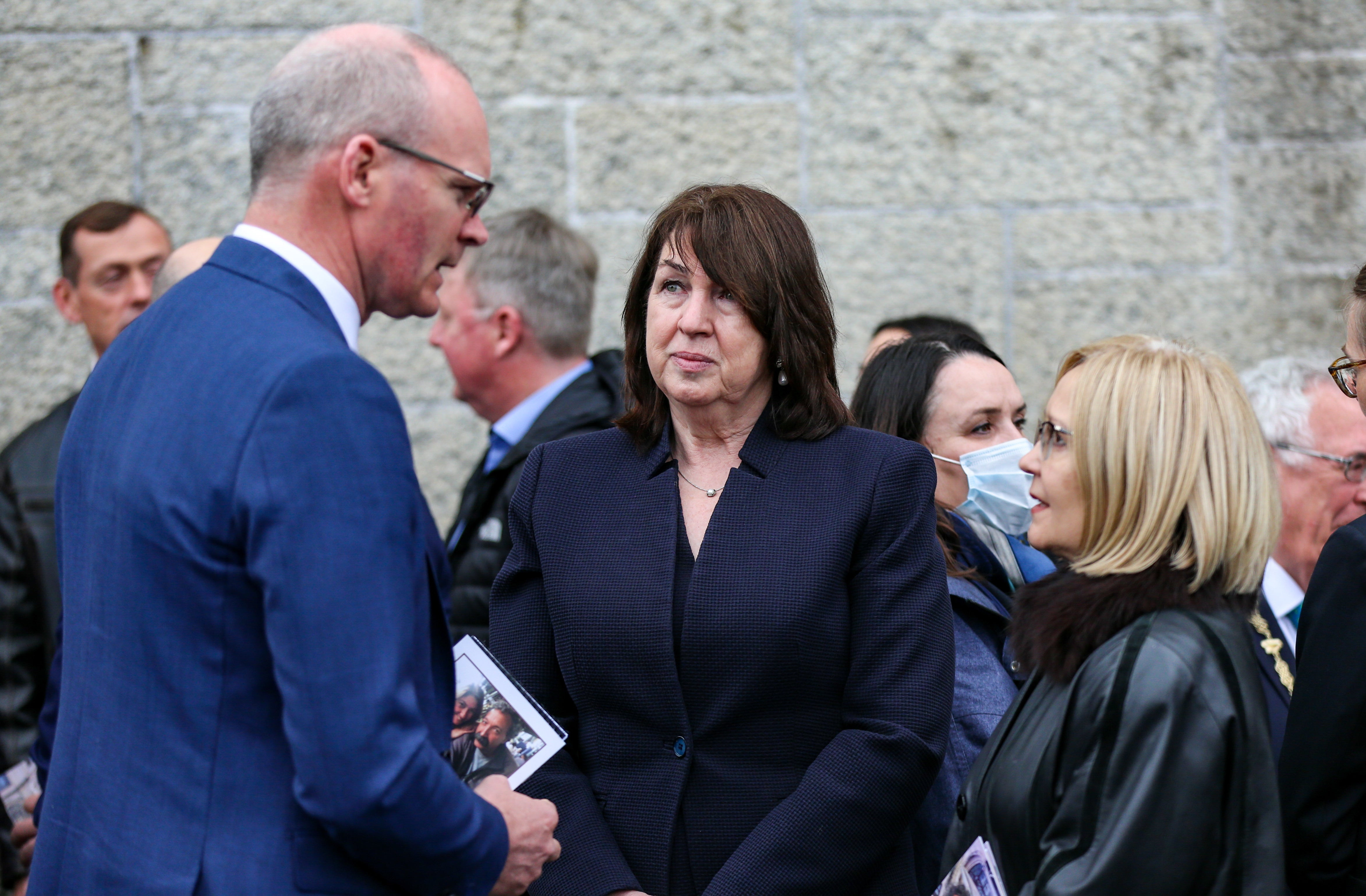 Irish Foreign Affairs Minister Simon Coveney with US ambassador to Ireland Claire Cronin (Damien Storan/PA)