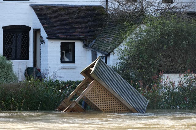 <p>Towns in England and Wales - including Ironbridge in Shropshire - were hit by flooding during storms earlier this year</p>