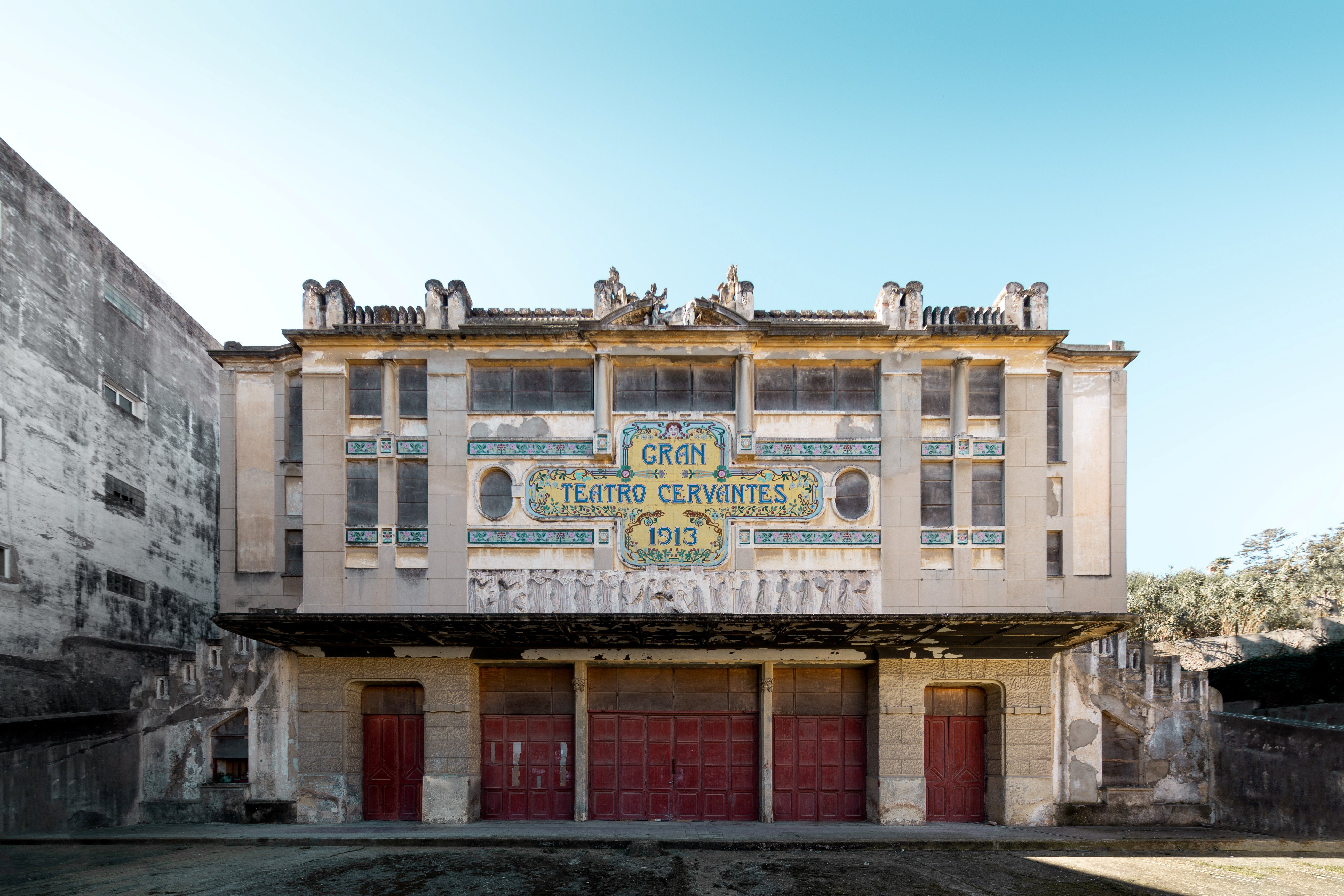 The exterior of Gran Teatro Cervantes in Tangier, Morocco