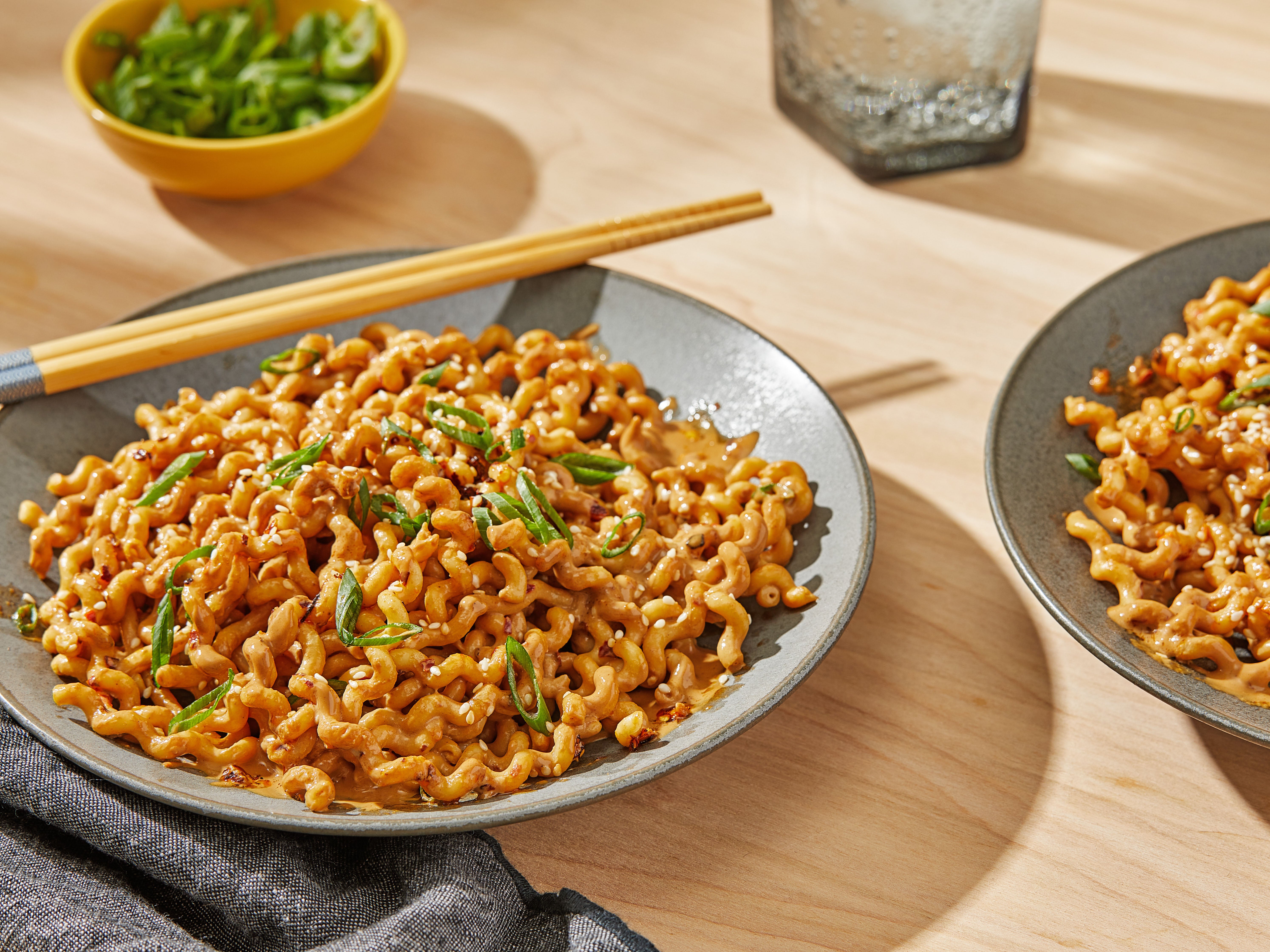 Chinese sesame paste and a spicy chilli oil turn these simple noodles into something complex, savoury and satisfying