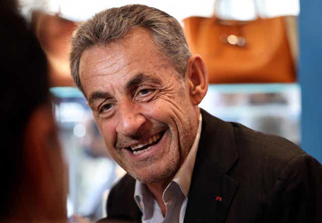 <p>Former French president Nicolas Sarkozy during a signing session for his new book last October</p>