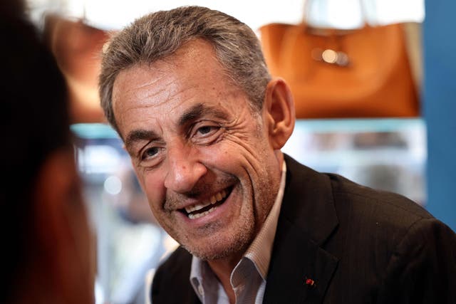 <p>Former French president Nicolas Sarkozy during a signing session for his new book last October</p>