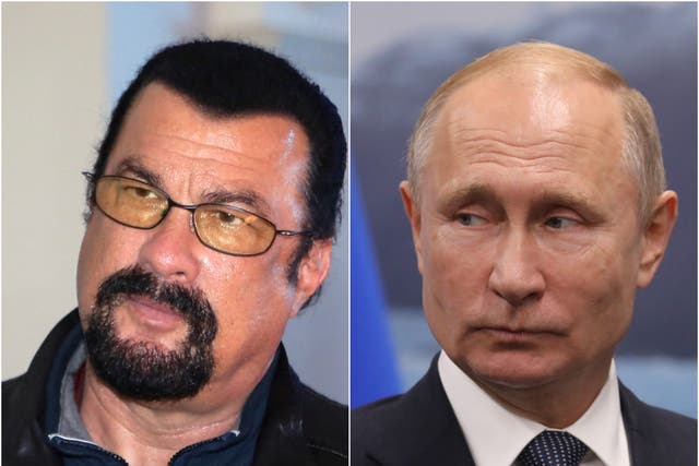 <p>Steven Seagal shares support for ‘great world leader’ Putin at birthday party in Russia</p>