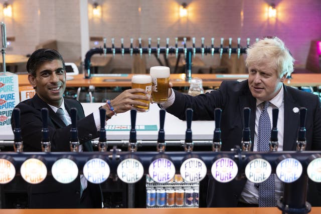 Boris Johnson and Rishi Sunak have been told to expect fines from police looking into the allegations of lockdown parties held in No 10 (Dan Kitwood/PA)
